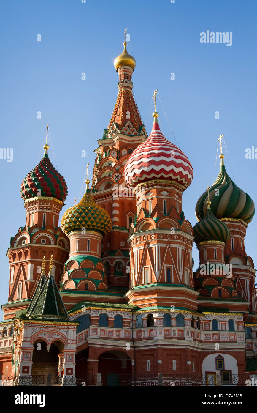 La Cathédrale Saint Basile à Moscou sur la Place Rouge Banque D'Images