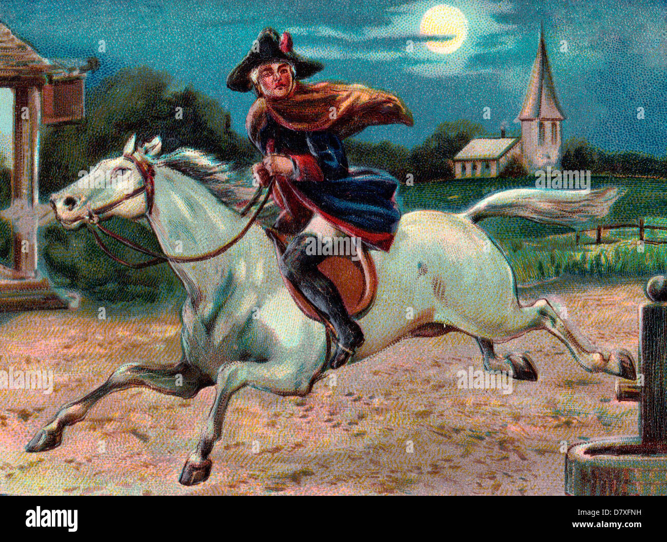 Paul Revere's Ride, 18 avril, 1775 Banque D'Images