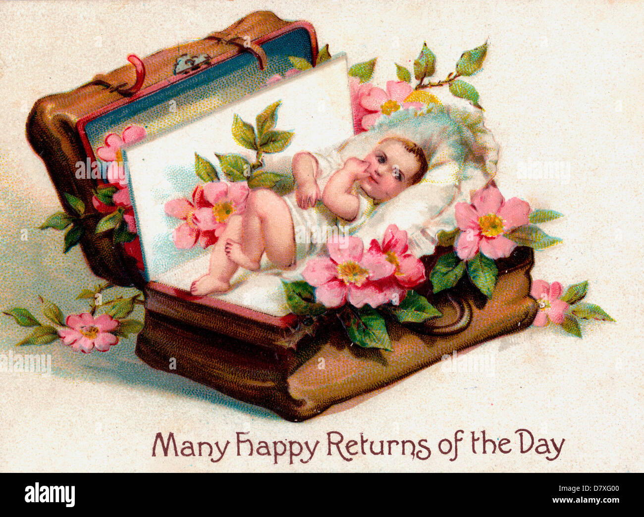 Bon Anniversaire Du Jour Felicitations Pour La Naissance Du Bebe Carte Vintage Photo Stock Alamy Bon Anniversaire Du Jour Felicitations Pour La Naissance Du Bebe Carte Vintage Photo Stock Alamy