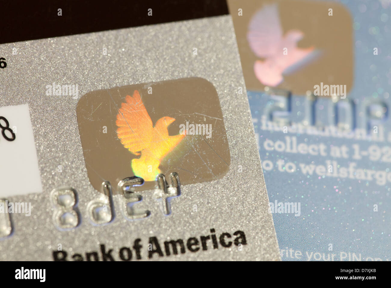 Hologramme de sécurité de carte de crédit Banque D'Images
