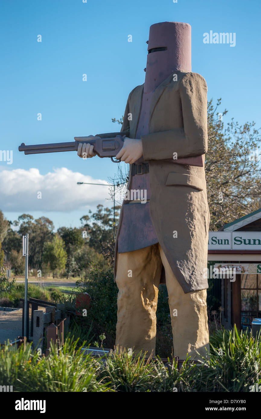 Glenrowan, la ville où le dernier siège d'Australian bushranger (outlaw) Ned Kelly place de l'outil. 2 dans la série Banque D'Images