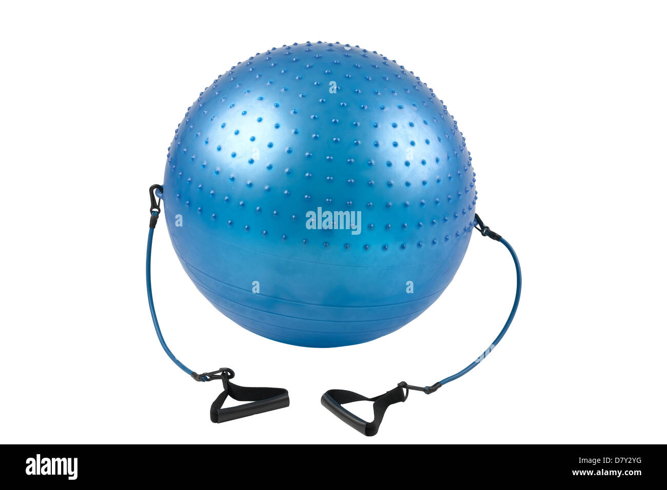 Ballon de gymnastique avec élastique bleu poignée pour votre exercice Photo  Stock - Alamy