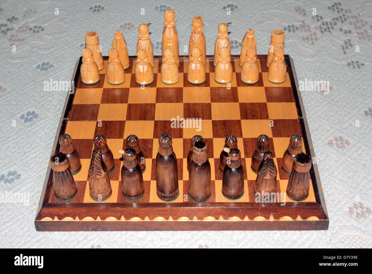 Mon jeu d'échecs en pleine bataille. Banque D'Images