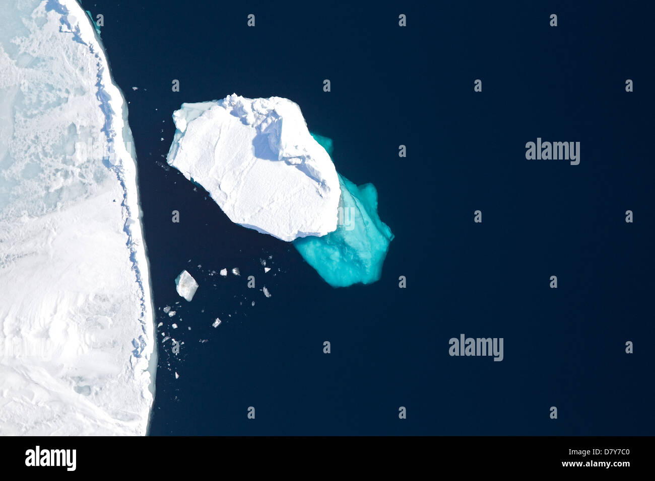 Vue aérienne des glaces de l'Arctique, la mer de Beaufort, l'océan Arctique, Cercle arctique, Alaska Banque D'Images