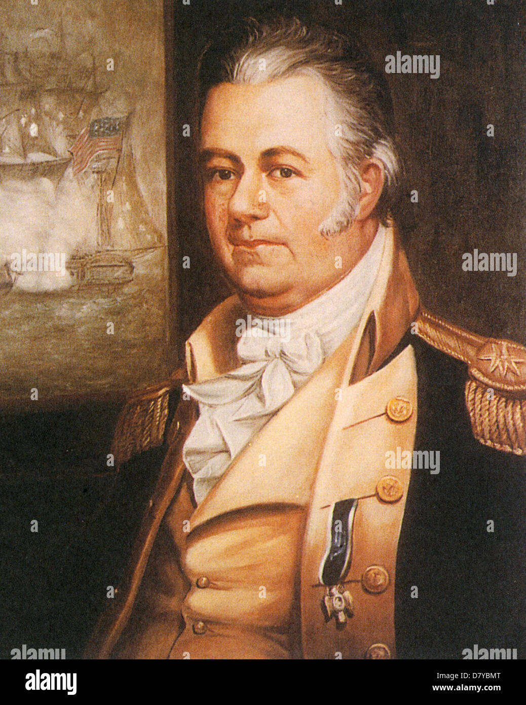 THOMAS TRUXTON (1755-1822) officier de la marine américaine peint par base Otis en 1817 Banque D'Images