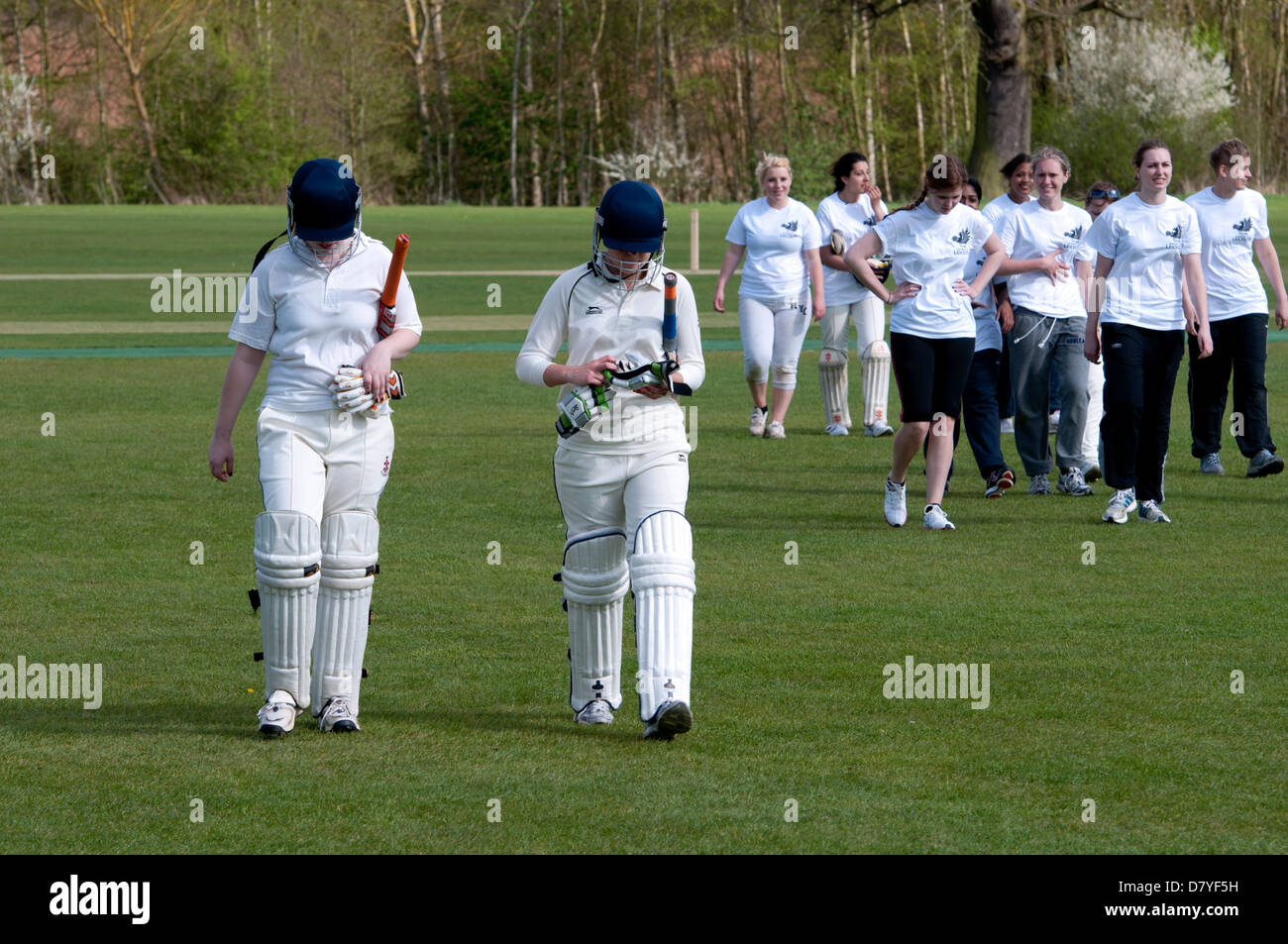 Sports universitaires, mesdames cricket Banque D'Images