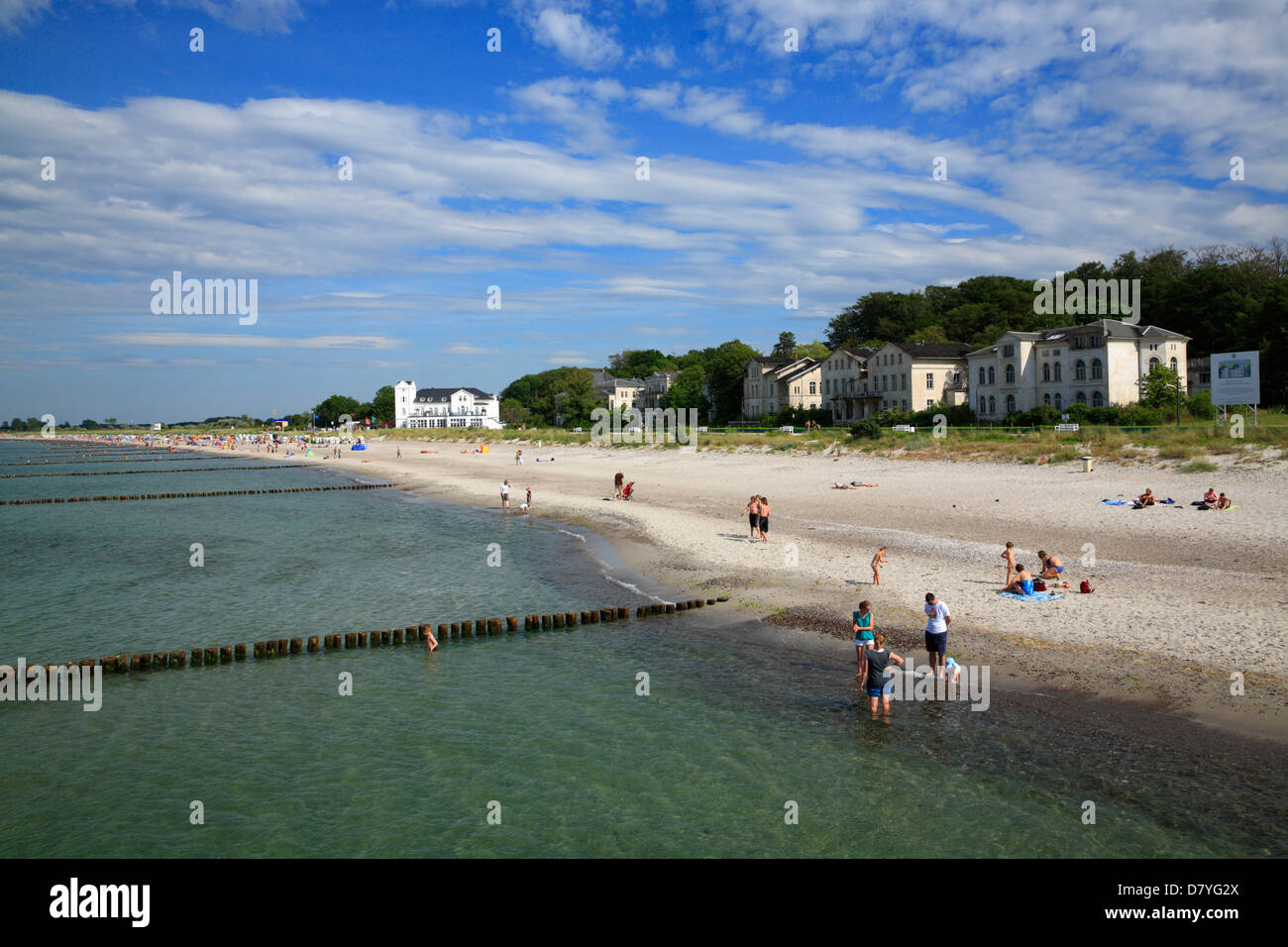 Plage de Heiligendamm, côte de la mer baltique, Berlin, Germany Banque D'Images