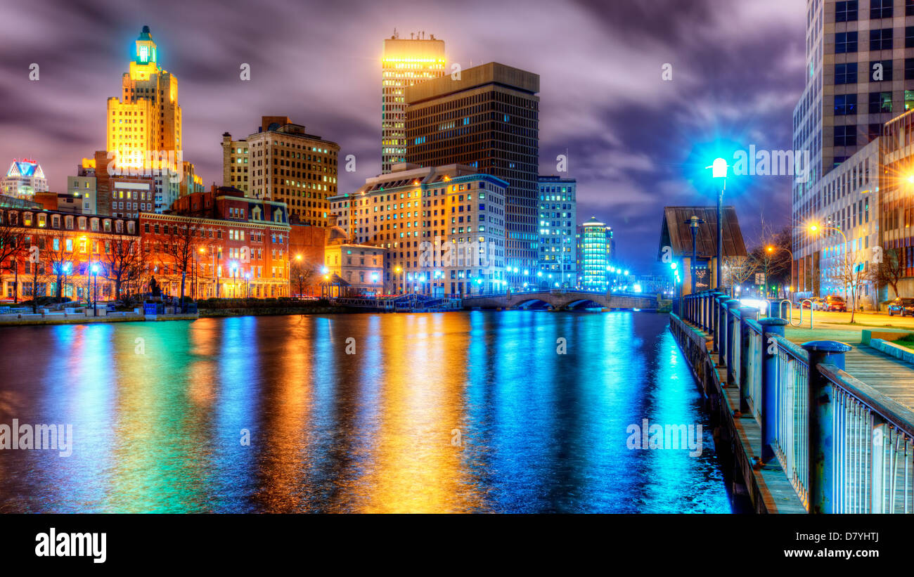 Providence, Rhode Island, Etats-Unis d'horizon. Banque D'Images
