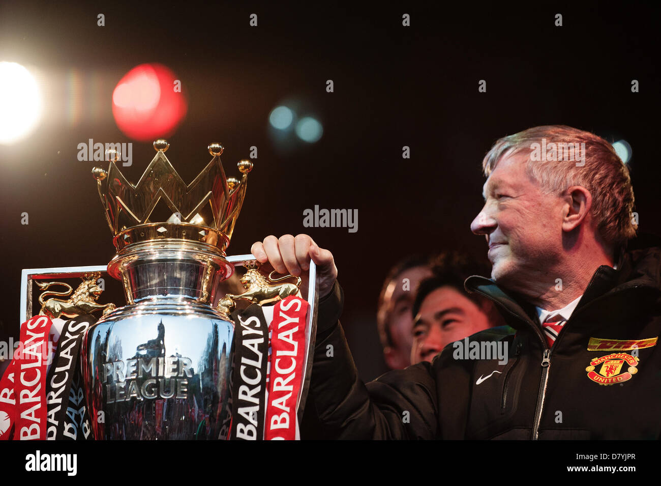 Manchester United Premier League 2013 la Parade de la victoire. Banque D'Images