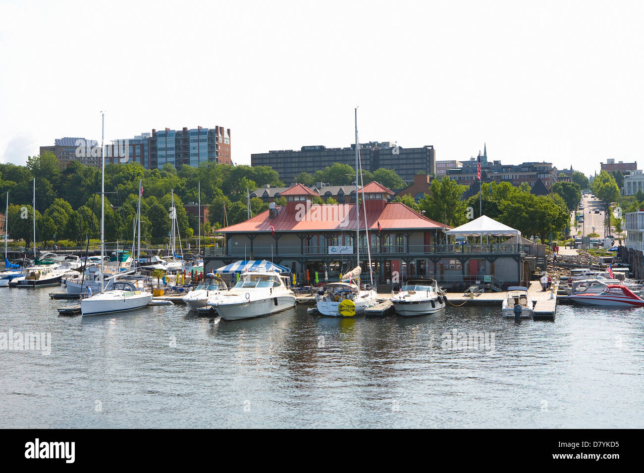 Le Harbourfront au lac Champlain Burlington, Vermont Banque D'Images