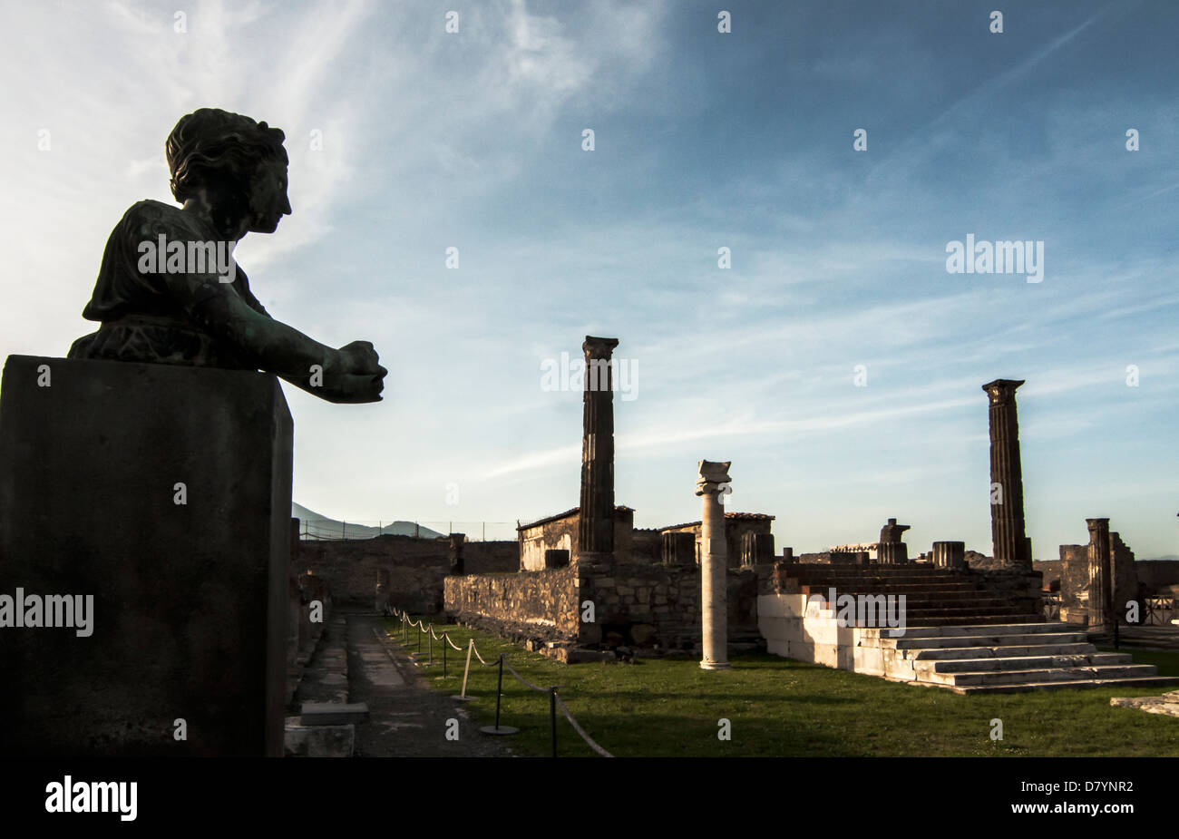 Ruines du temple d'Apollon à Pompéi, Italie Banque D'Images