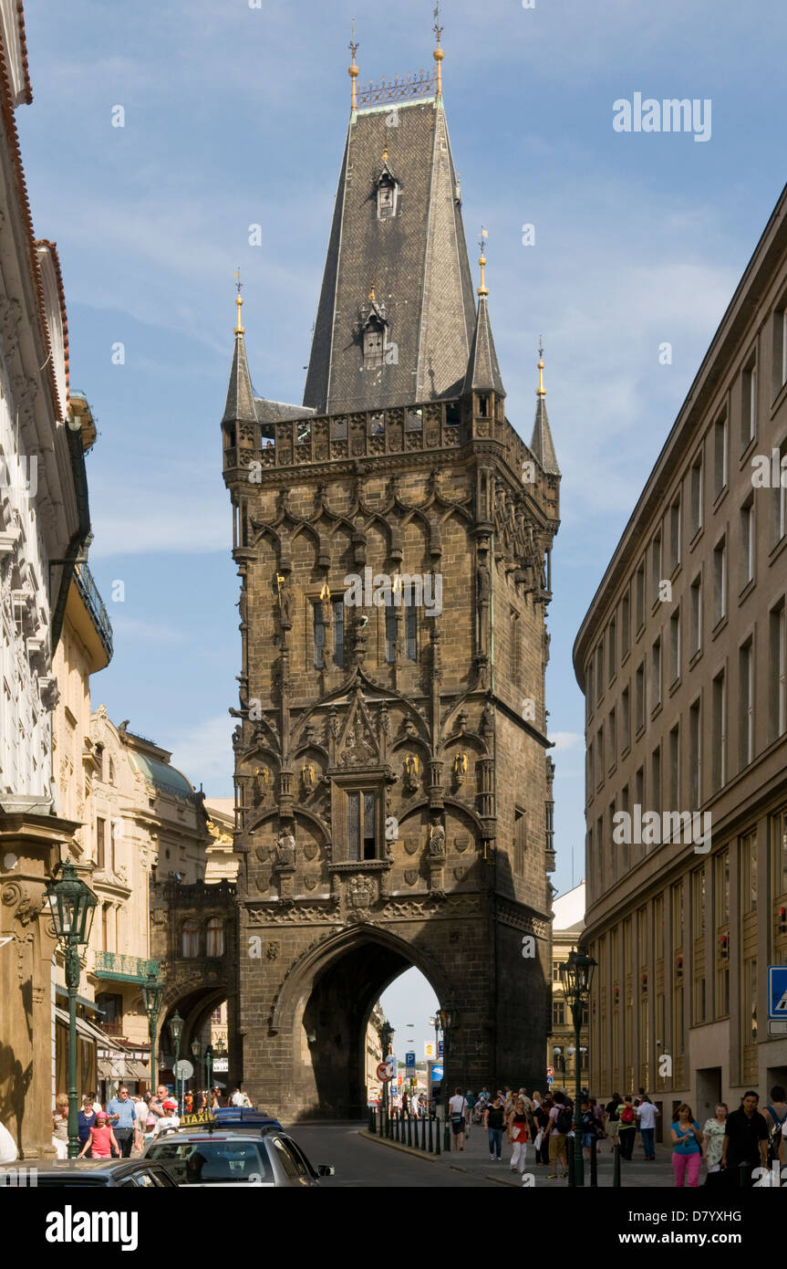 La tour Poudrière, Prague, République Tchèque Banque D'Images