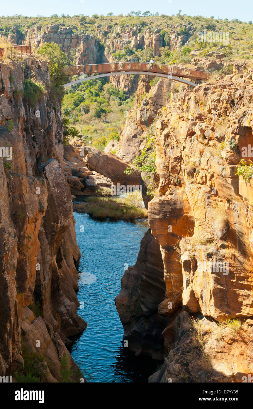 En aval de la poule, Blyde River Canyon, Mpumalanga, Afrique du Sud Banque D'Images