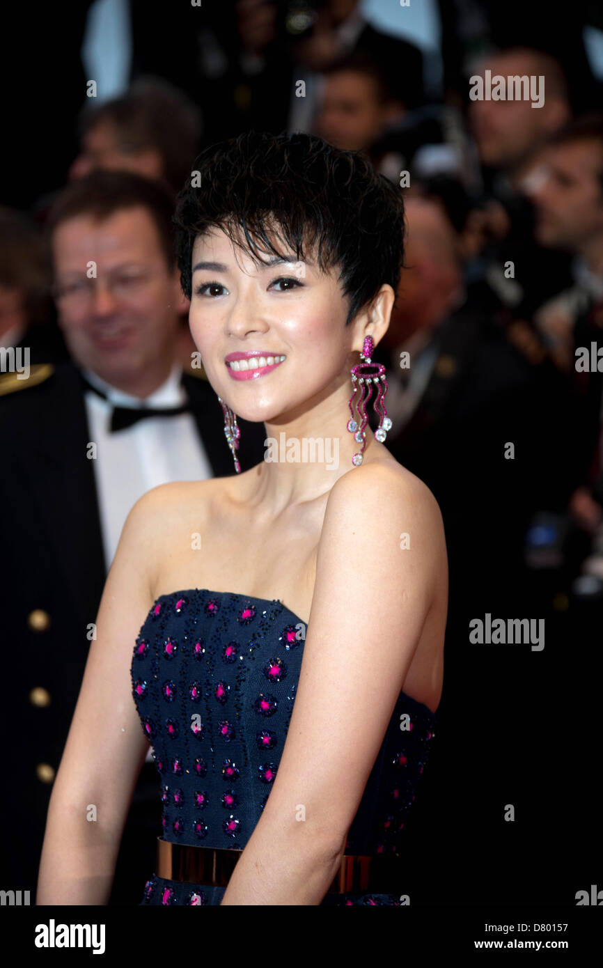L'actrice Zhang Ziyi assiste à la première de 'Gatsby le Magnifique' lors de la 66e Festival International du Film de Cannes au Palais des Festivals de Cannes, France, le 15 mai 2013. Photo : Hubert Boesl Banque D'Images