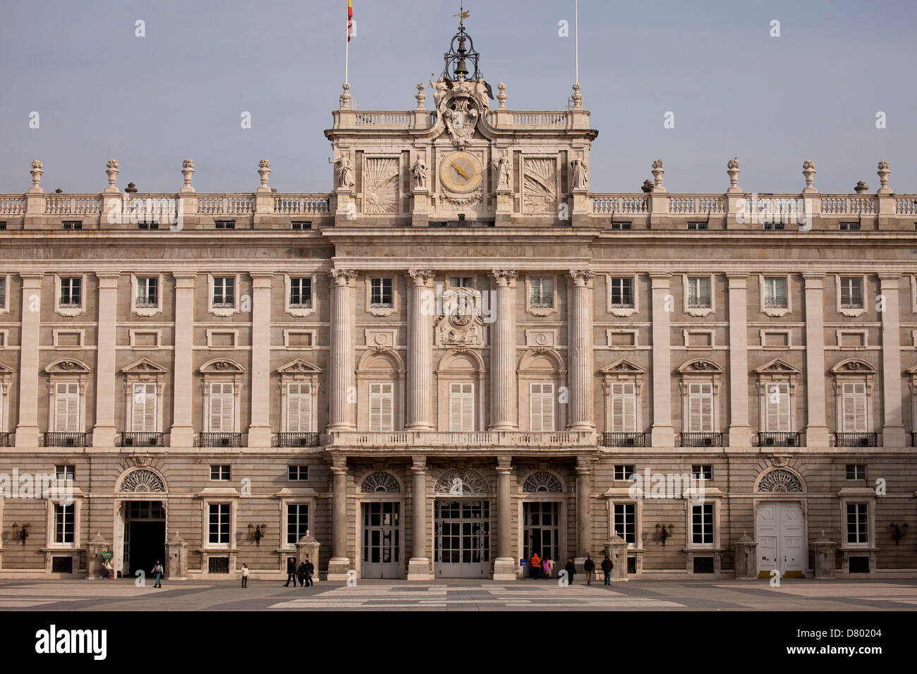 Kings Palace le Palacio Real et de la Plaza de la Armeria à Madrid, Espagne, Europe Banque D'Images