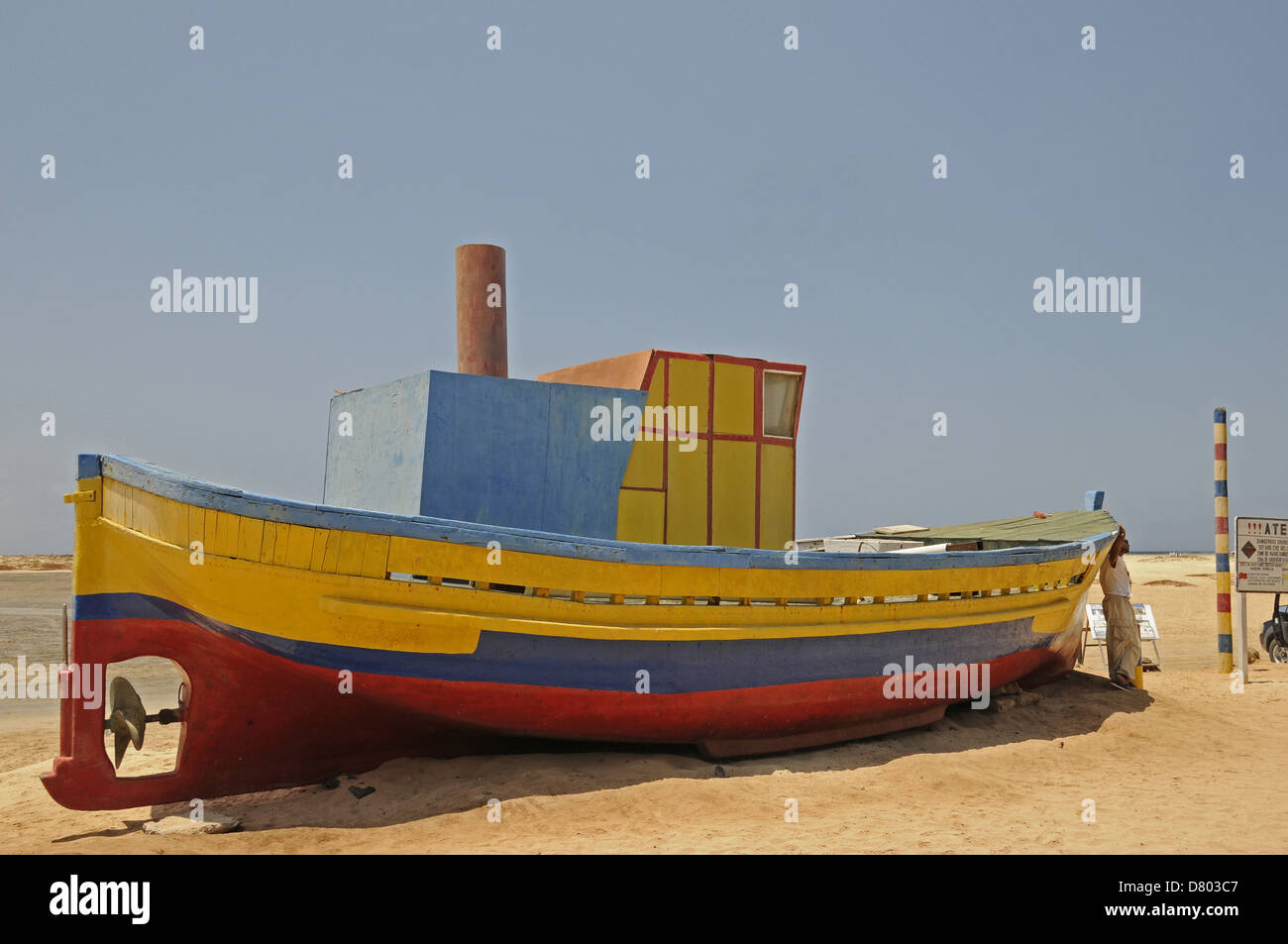 Ponta Preta beach Santa Maria Sal au Cap Vert Banque D'Images