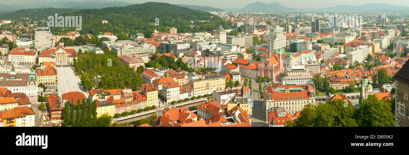 Panorama du château de Ljubljana, Slovénie Banque D'Images