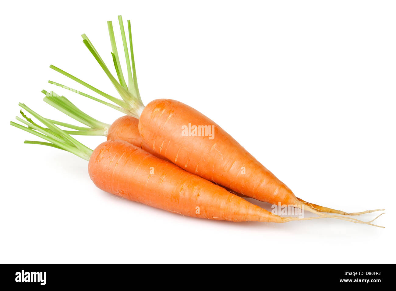 Groupe de carottes sur fond blanc Banque D'Images