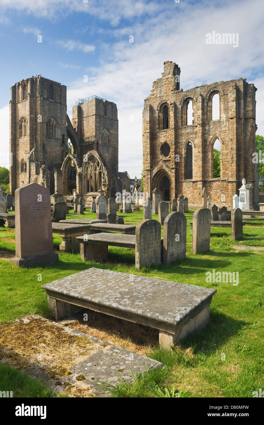 Les ruines de la cathédrale d'Elgin, Elgin, Moray, en Écosse. Banque D'Images