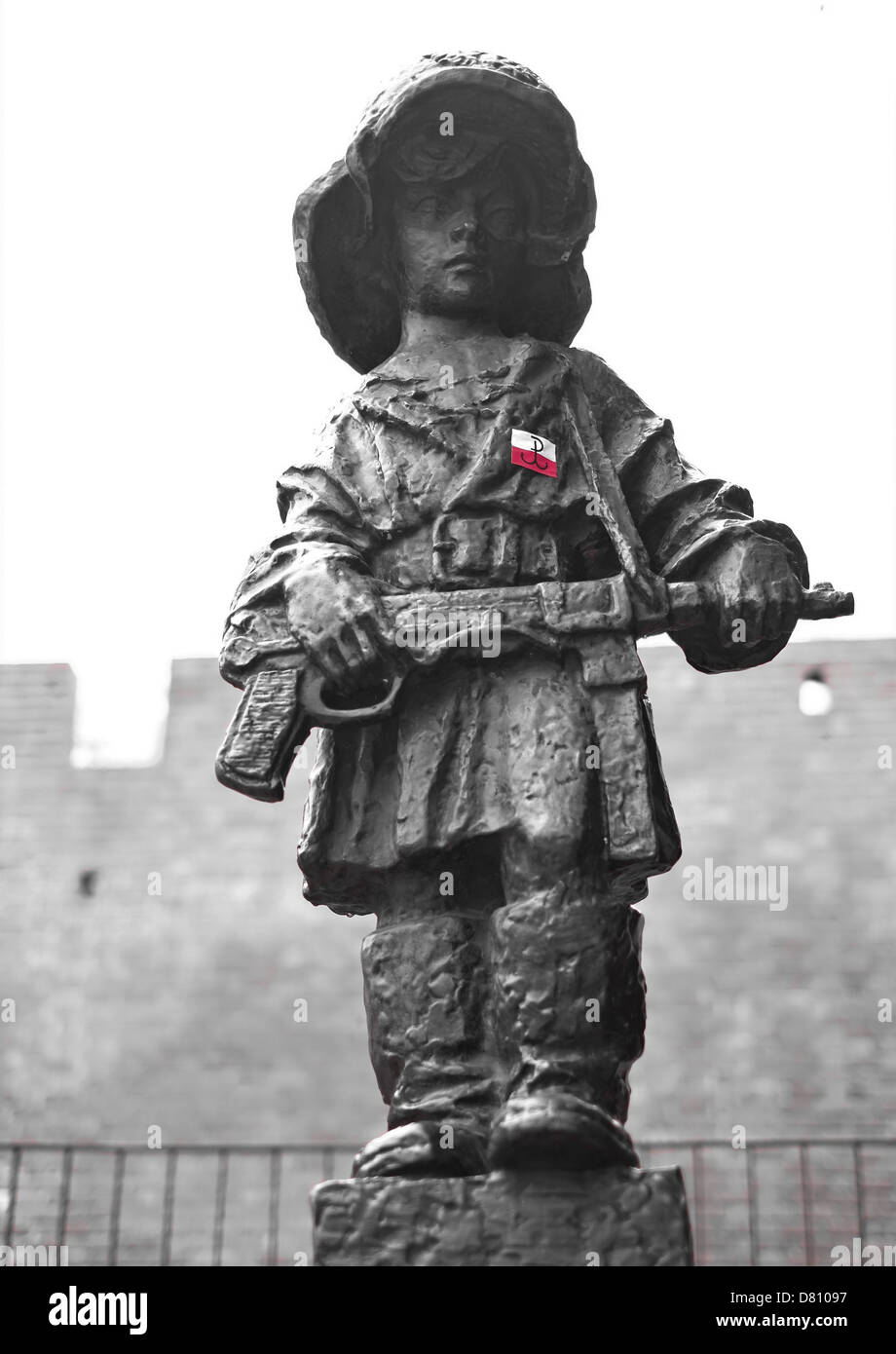 Peu d'insurgés peu d'insurgés - Monument à Varsovie Pologne enfant soldat Banque D'Images