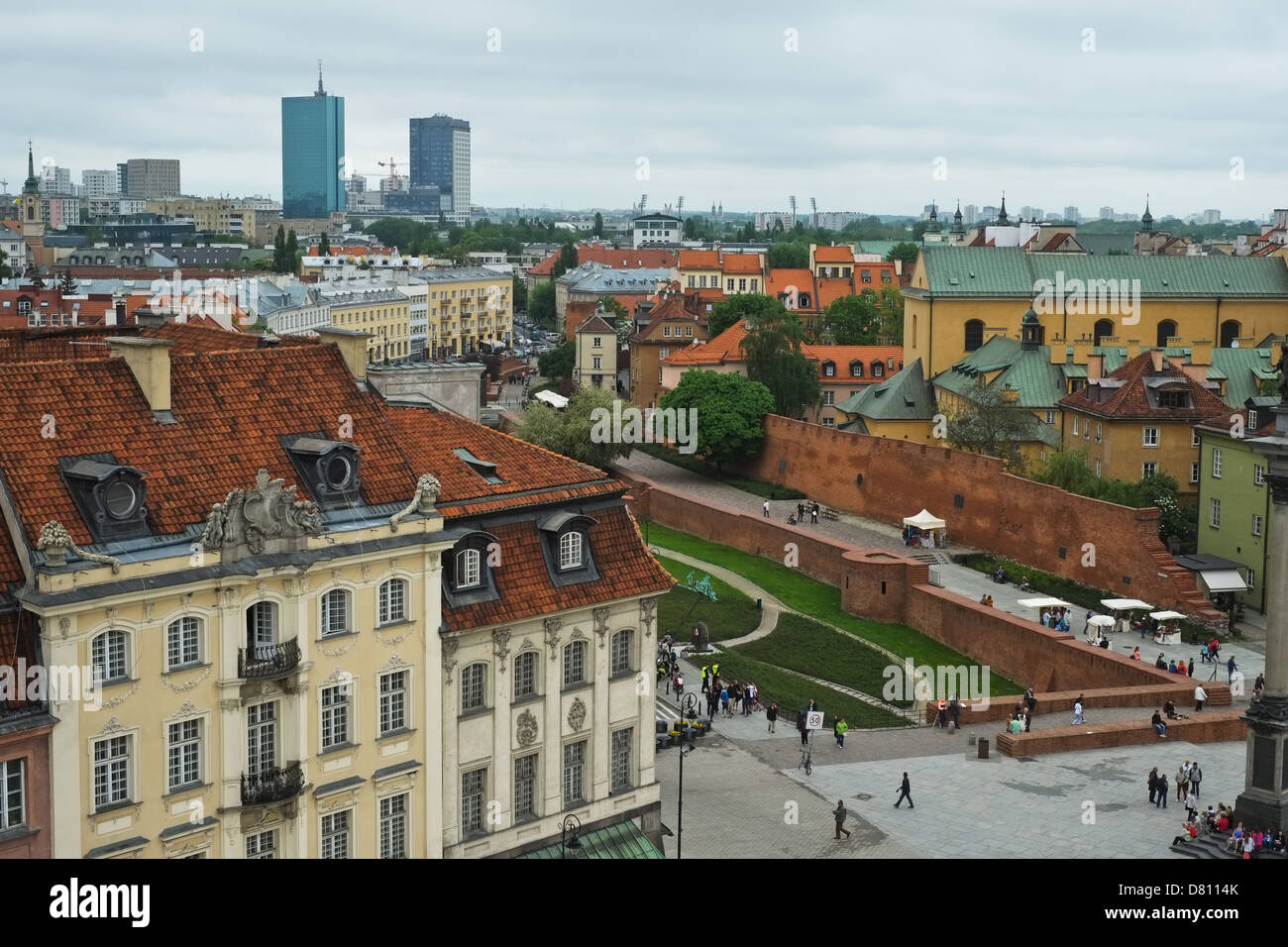 Varsovie, vieille ville skyline - Pologne Banque D'Images