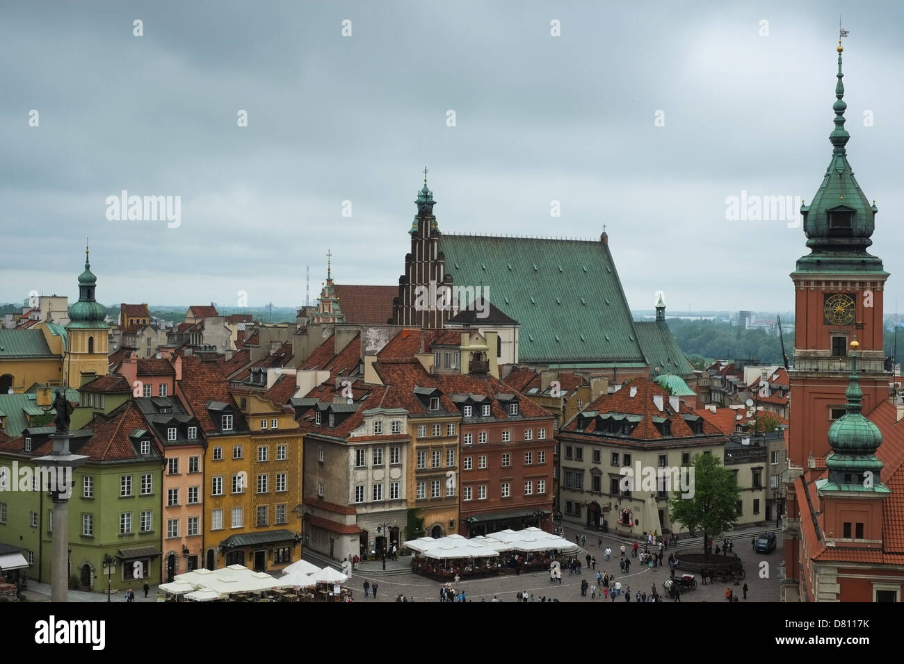 Varsovie, vieille ville skyline - Pologne Banque D'Images