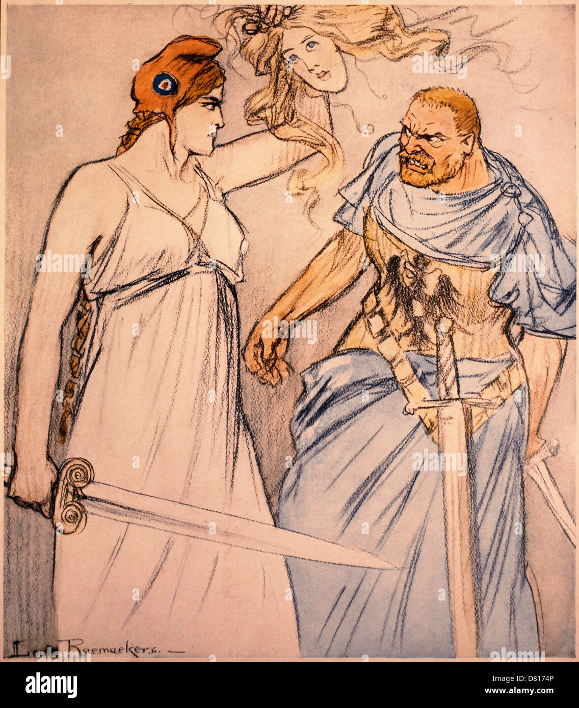 La Première Guerre mondiale Poster par Louis Raemakers, le Hun démasqué, vers 1918 Banque D'Images