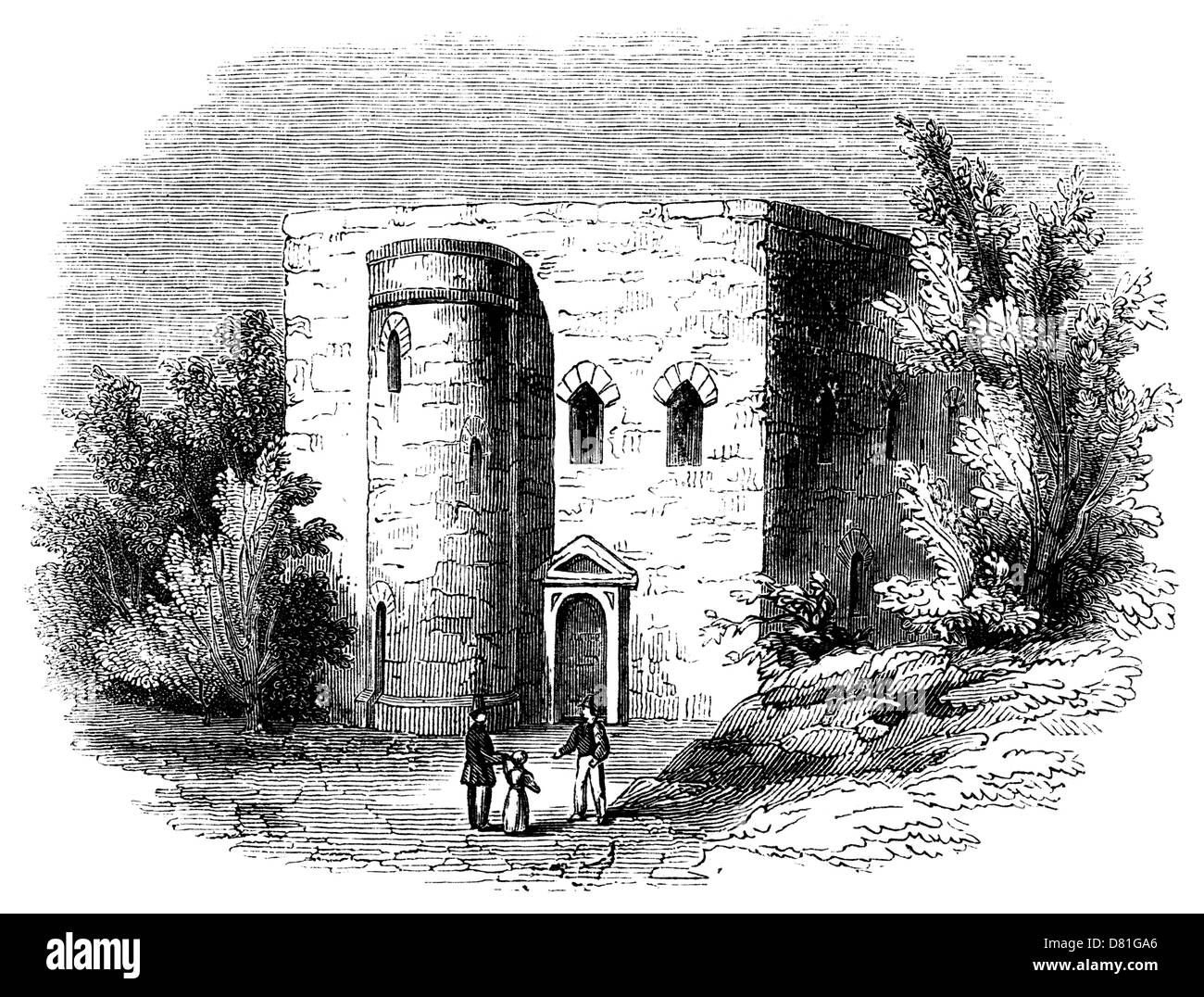 Sanctuaire, Westminster, d'après un croquis de M. Stukeley, avant sa destruction en 1775. Il a été construit bien avant 1480. Banque D'Images