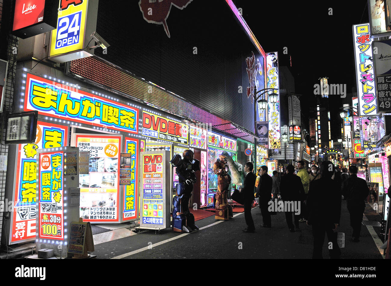 Scène de rue de nuit Shinjuku Tokyo Japon Asie Banque D'Images
