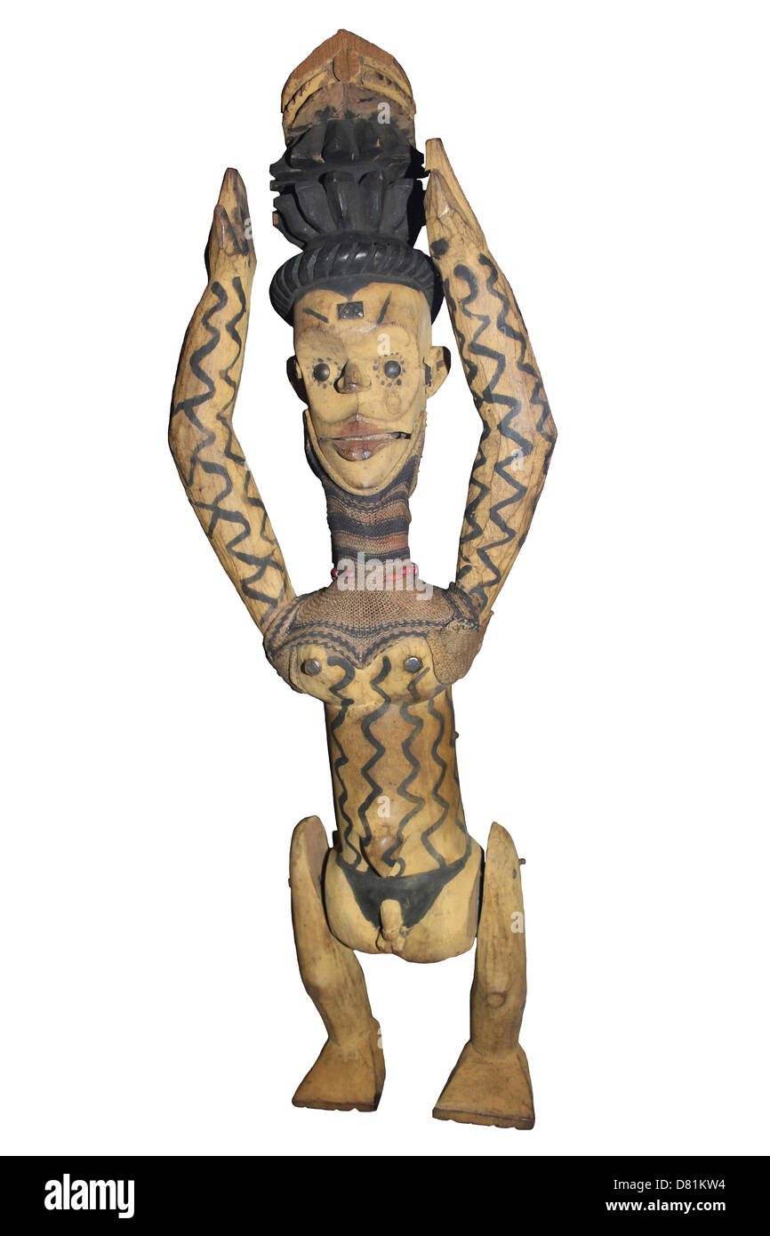 Marionnette de sexe masculin. Les Ogoni, S.E. Le Nigeria vers 1905 Banque D'Images