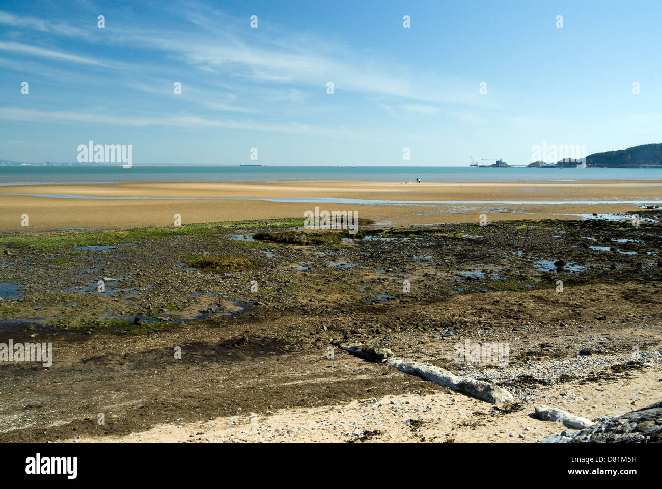 Plage la Baie de Swansea au Pays de Galles du sud Banque D'Images