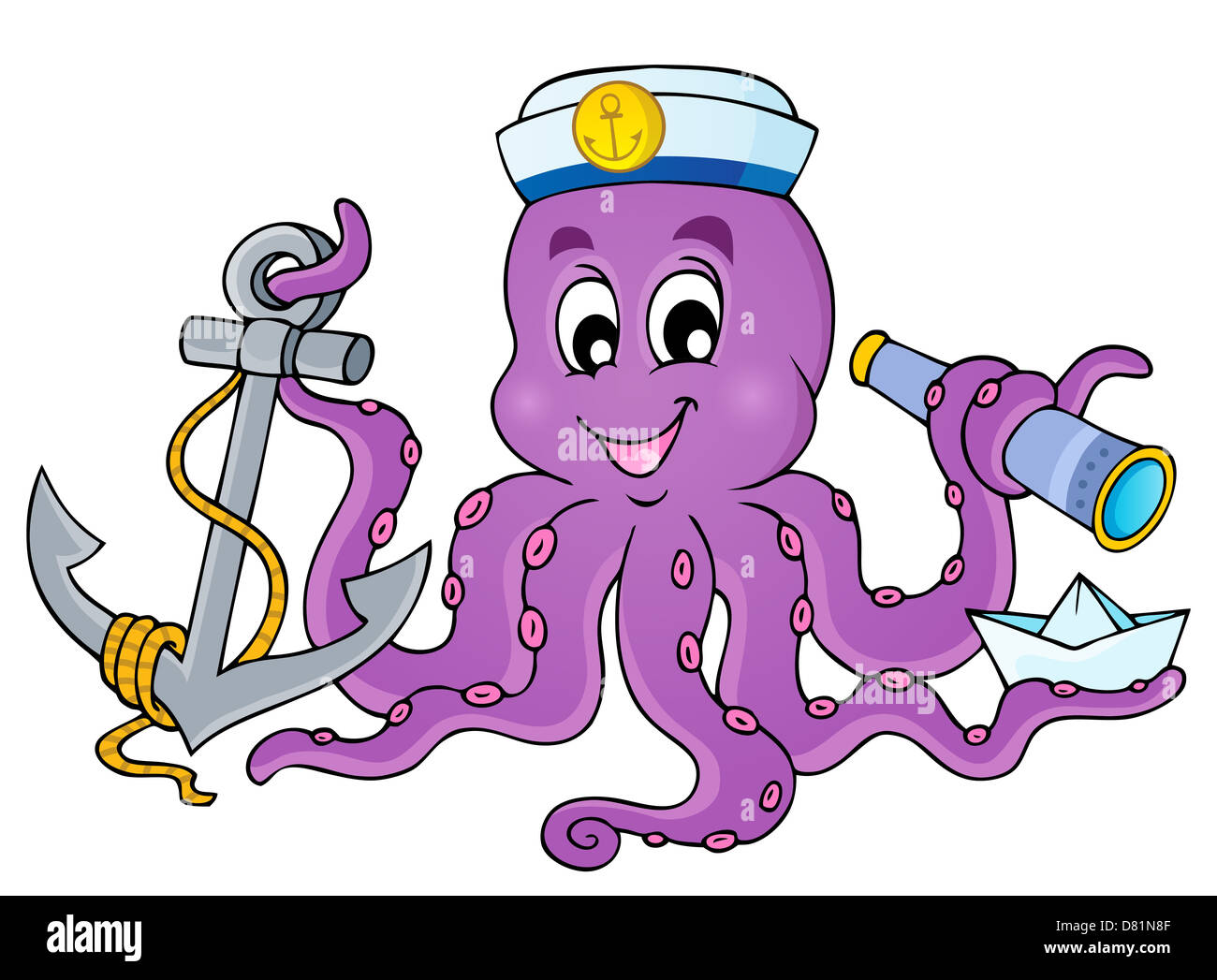 Illustration draw octopus cartoon art Banque de photographies et d'images à  haute résolution - Page 2 - Alamy