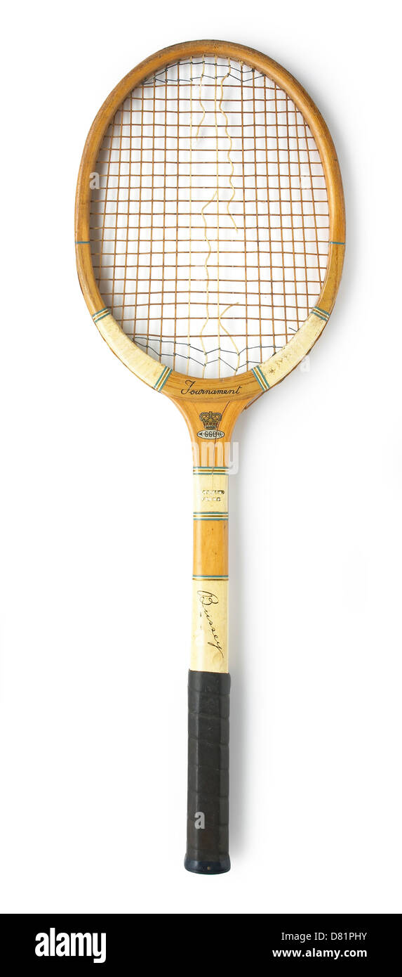 Wooden tennis racket Banque de photographies et d'images à haute résolution  - Alamy