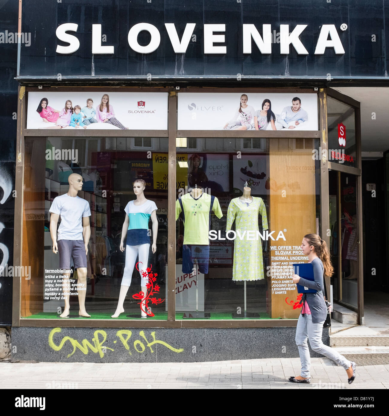 Une boutique sur la rue Obchodna, Bratislava Banque D'Images