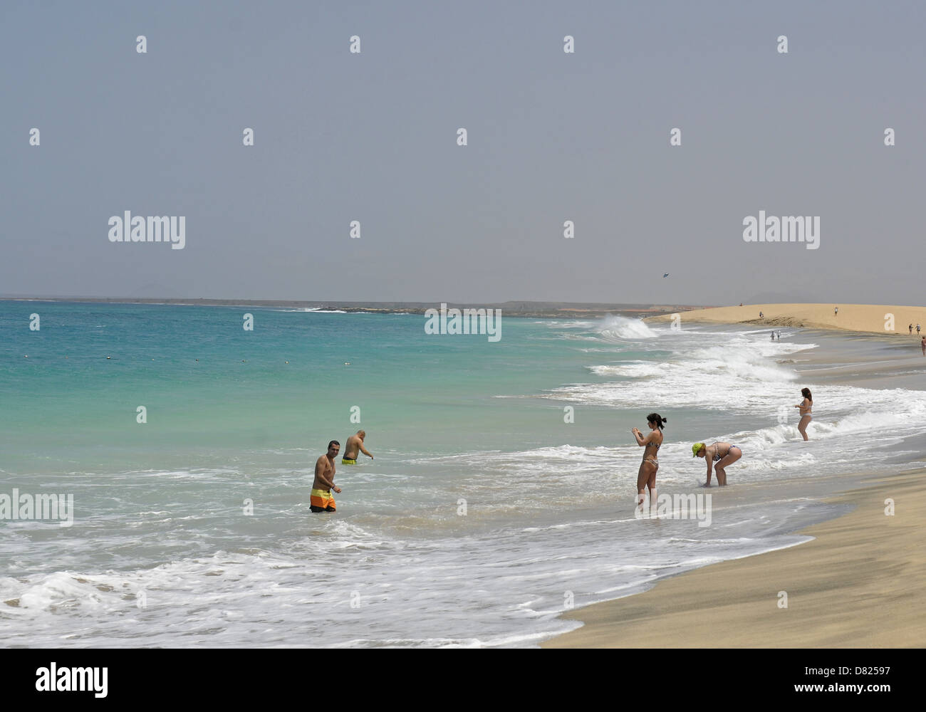 Ponta Preta beach Santa Maria Sal au Cap Vert Banque D'Images