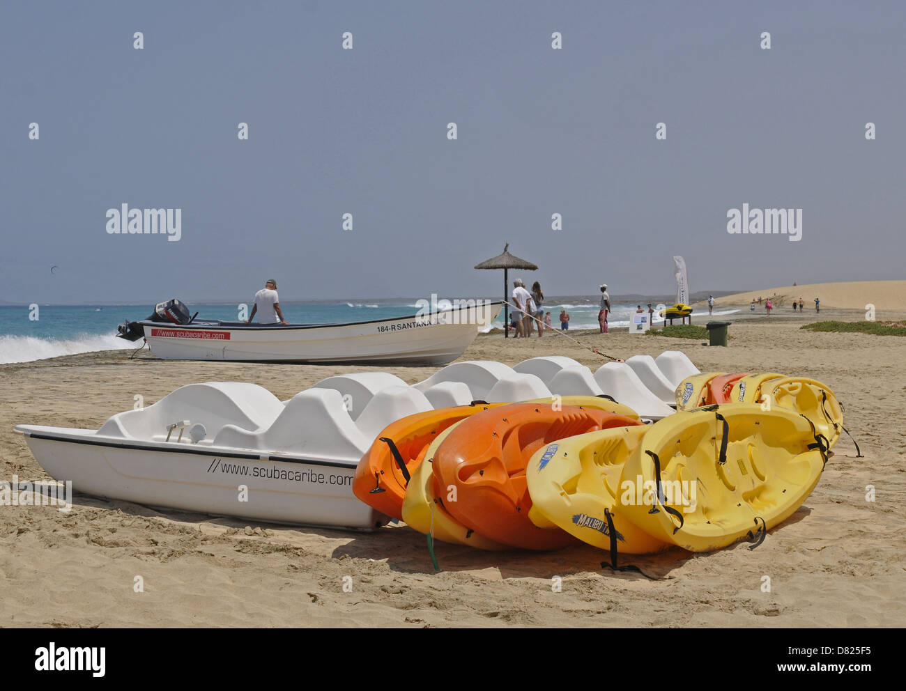 Ponta Preta beach Santa Maria Sal au Cap Vert Banque D'Images