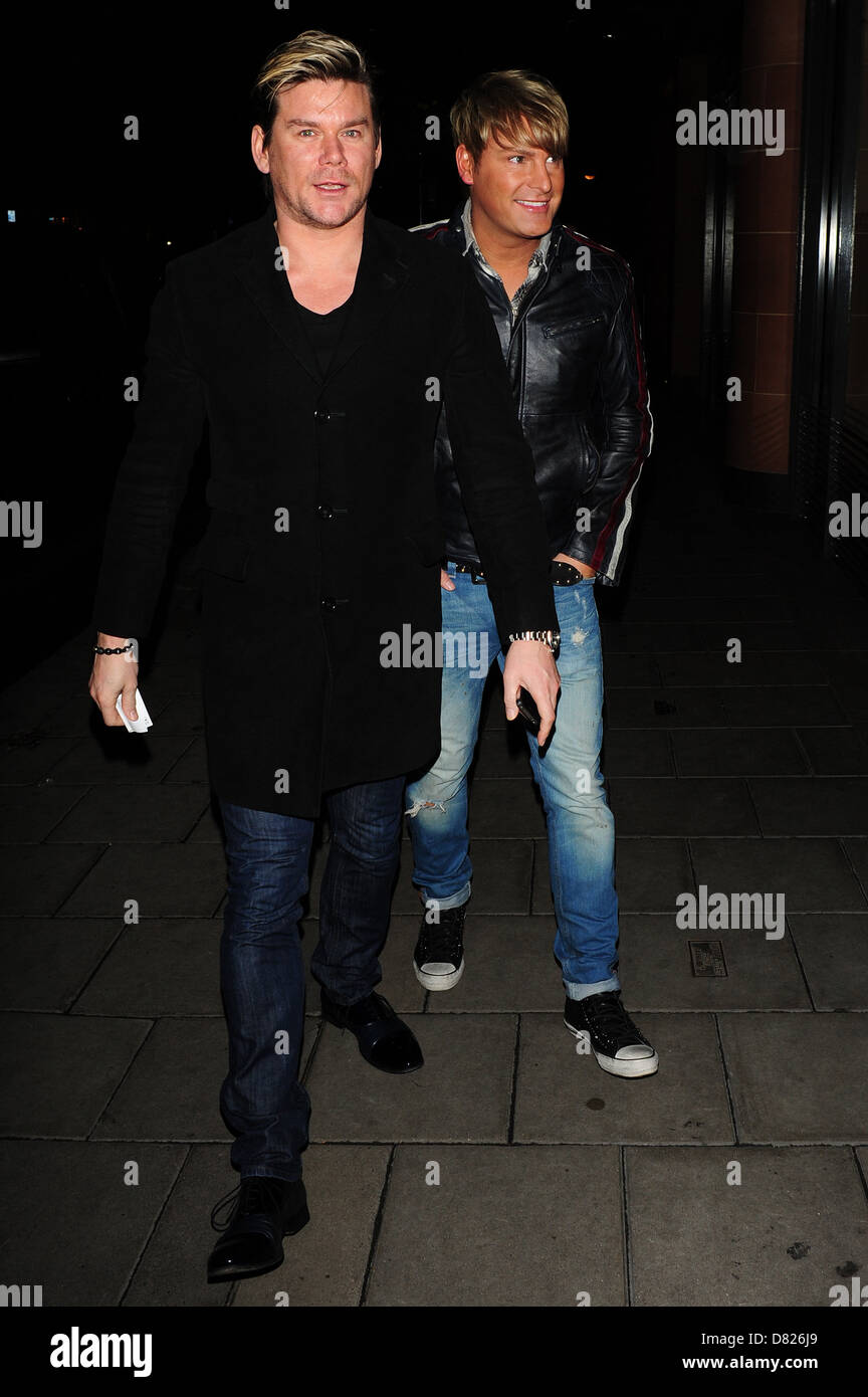 Gary Cockerill et Phil Turner au C London restaurant London, England - 18.02.12 Banque D'Images