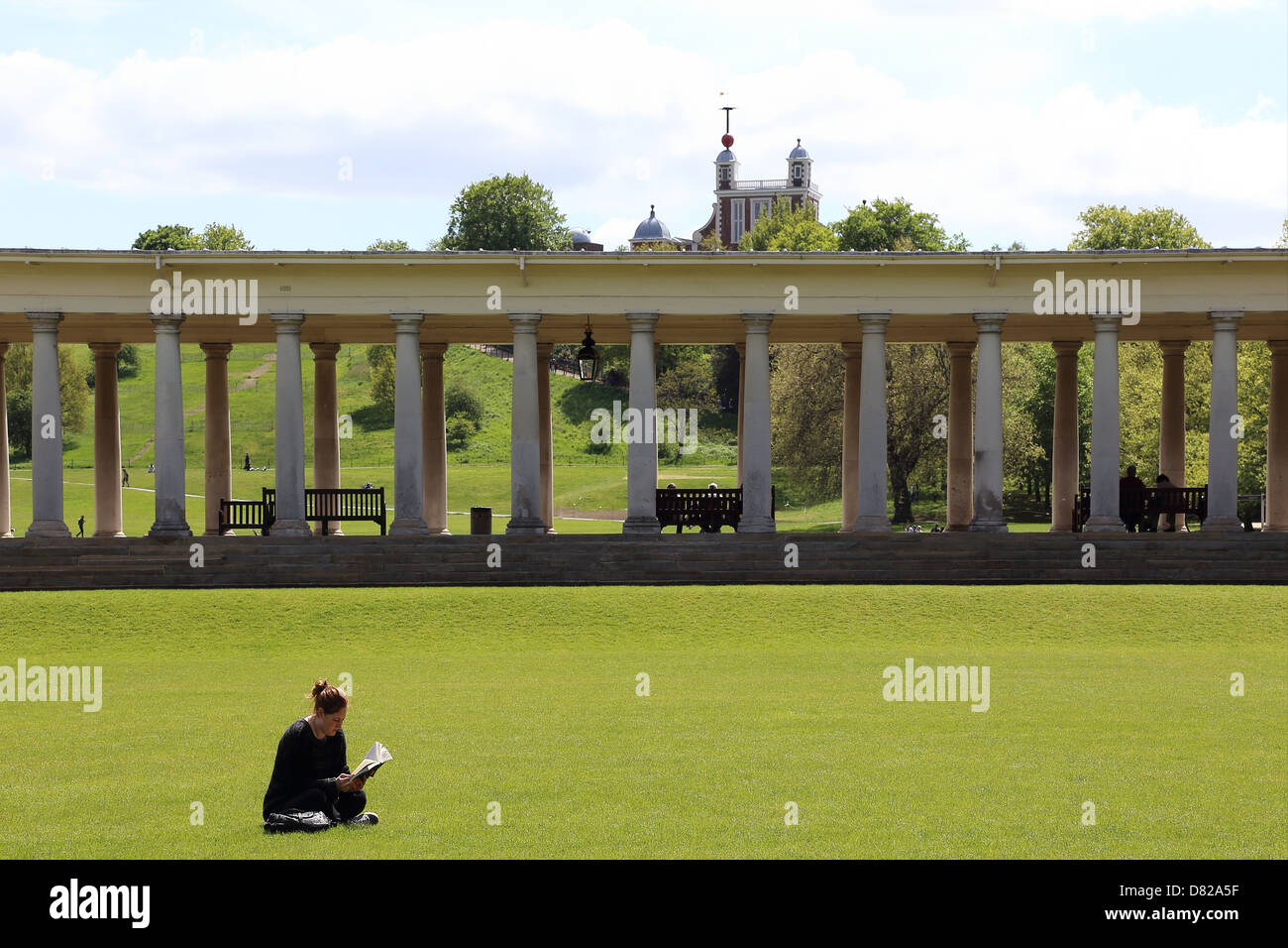 Jardins du National Maritime Museum de Greenwich, Londres, Angleterre Banque D'Images