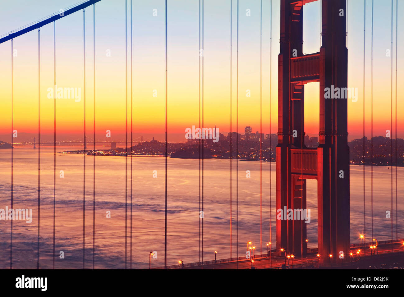 Des tons de Golden Gate Banque D'Images