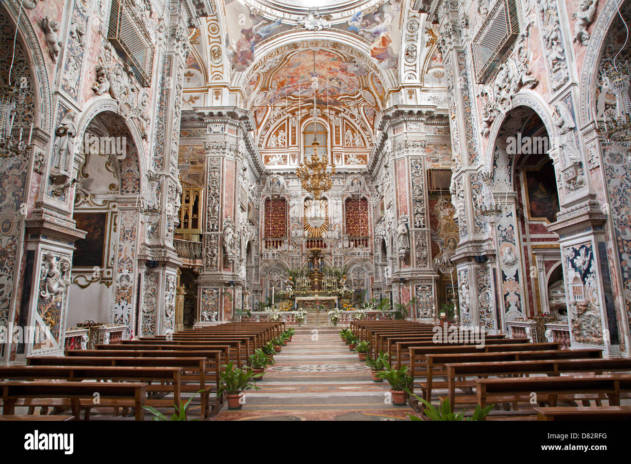 PALERMO - 8 avril : église baroque Chiesa di Santa Caterina construire dans les années 1566 - 1596, 8 avril 2013 à Palerme, Italie. Banque D'Images