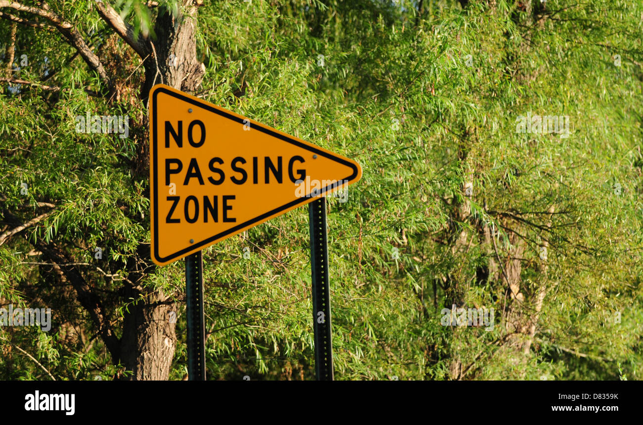 Pas de zone de passage pour les conducteurs signe Banque D'Images