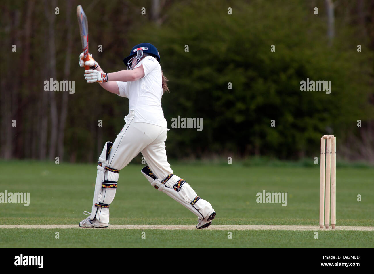 Le sport universitaire, mesdames cricket Banque D'Images