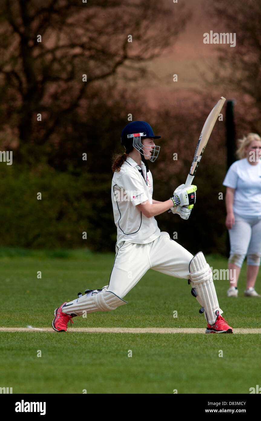 Le sport universitaire, mesdames cricket Banque D'Images