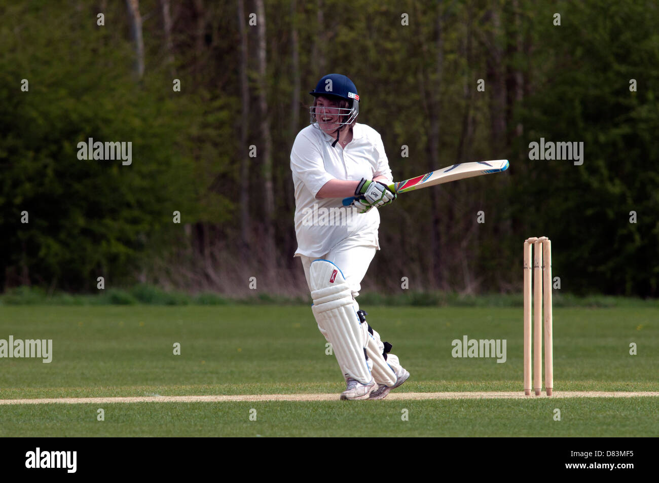 Le sport universitaire, mesdames cricket Banque D'Images