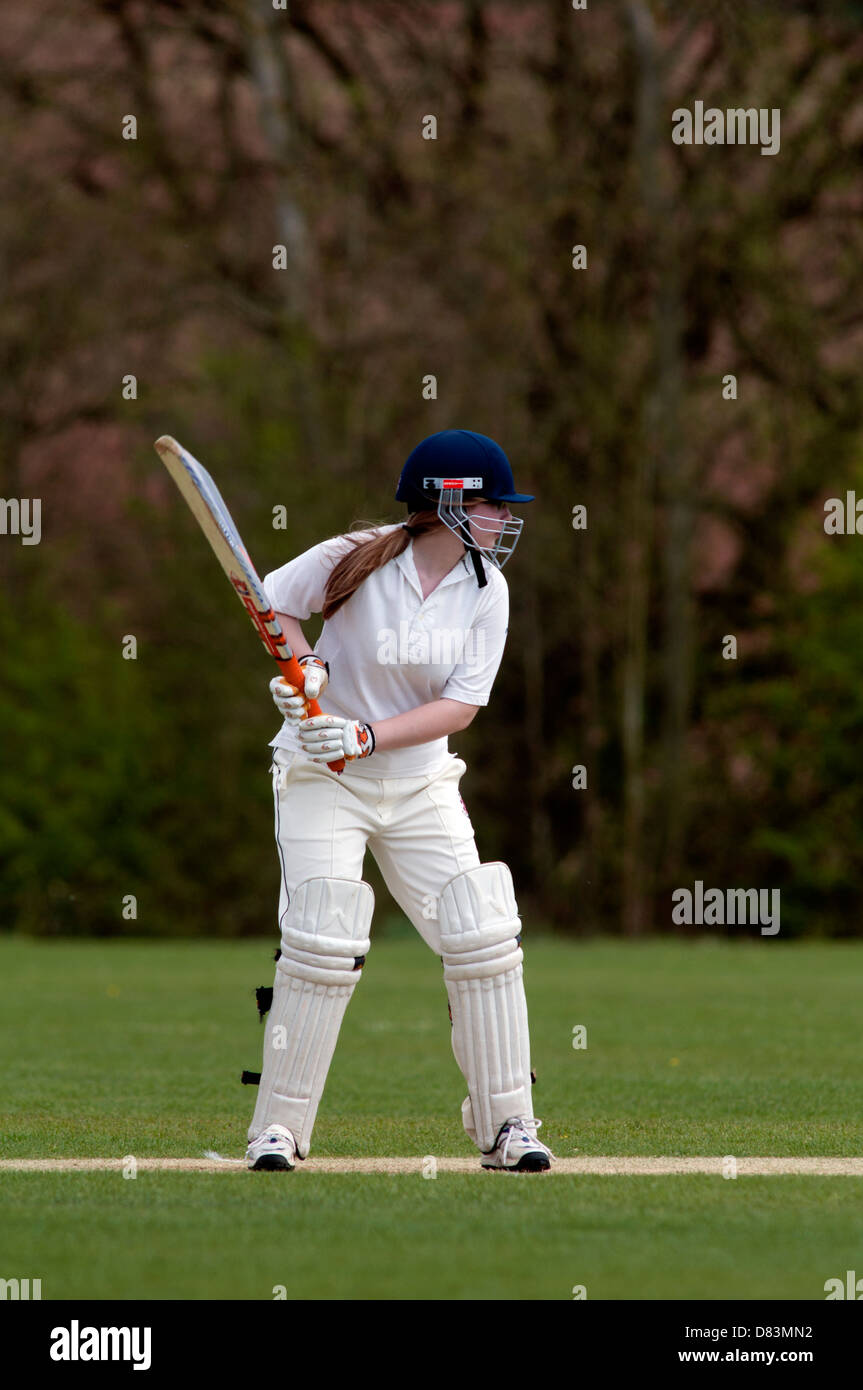 Le sport universitaire, mesdames cricket Banque D'Images