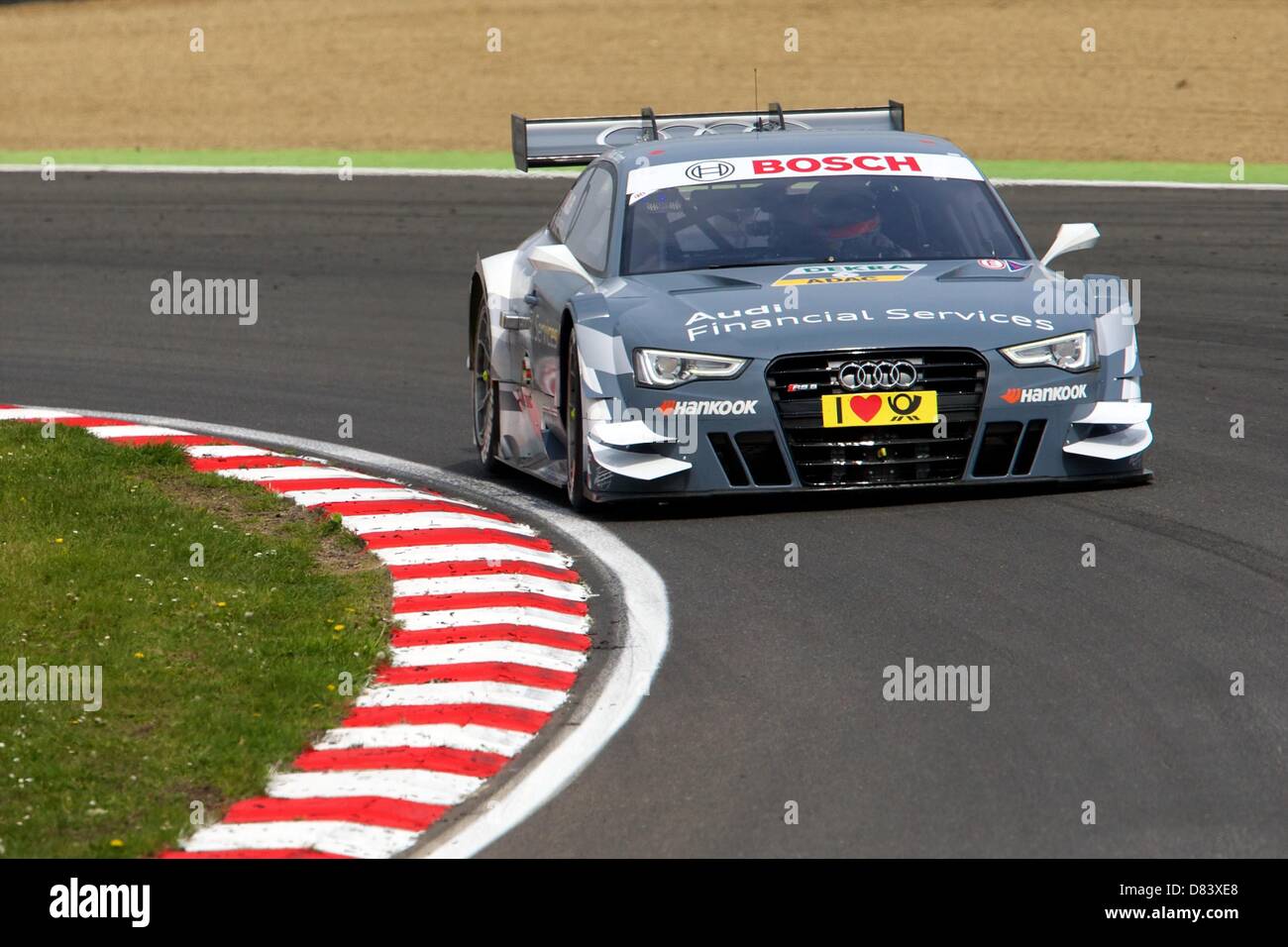 Brands Hatch, UK. Le 18 mai 2013. Filipe Albuquerque dans son Audi Sport Team Rosberg Audi RS 5 DTM pendant les qualifications pour le round 2 du championnat allemand de voitures de tourisme DTM à partir de Brands Hatch. Credit : Action Plus de Sports / Alamy Live News Banque D'Images