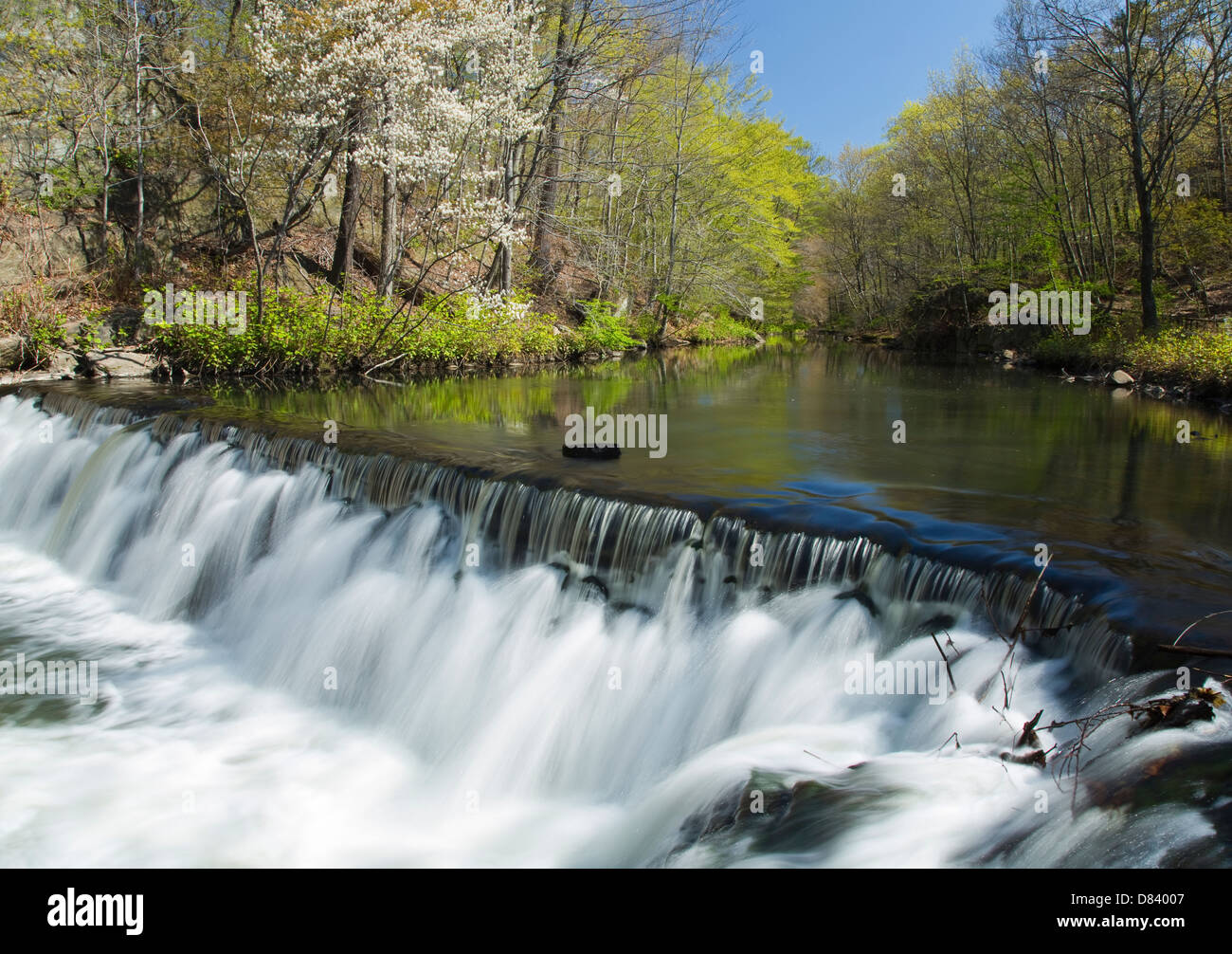 Time Lapse cascade et ruisseau (flou de mouvement) Banque D'Images