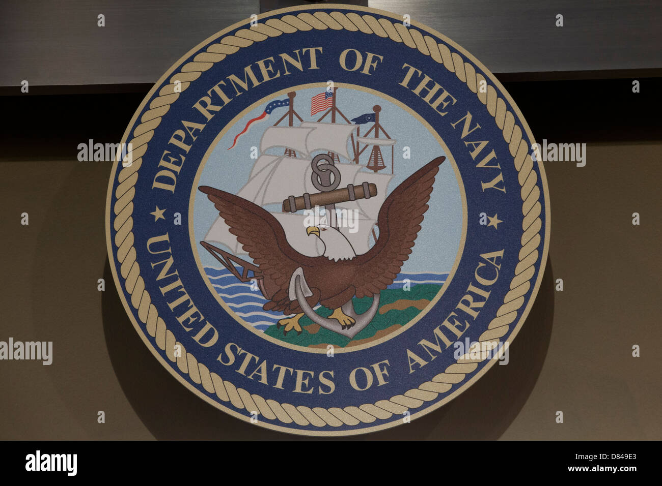 Sceau officiel de l'US Navy Banque D'Images