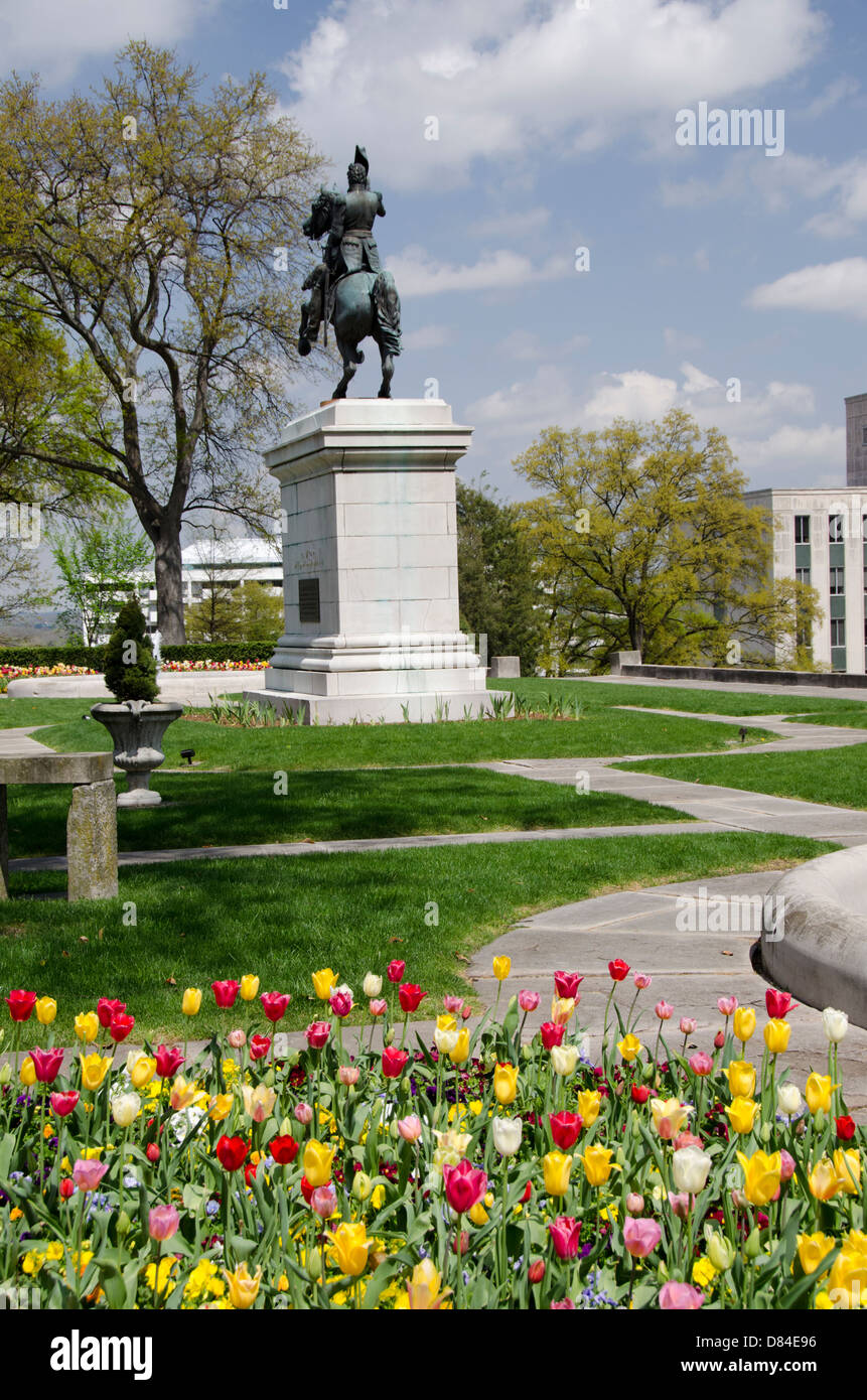 New York, Nashville. Tennessee State Capitol, le Registre national des sites historiques. Jardin de l'Est. Banque D'Images