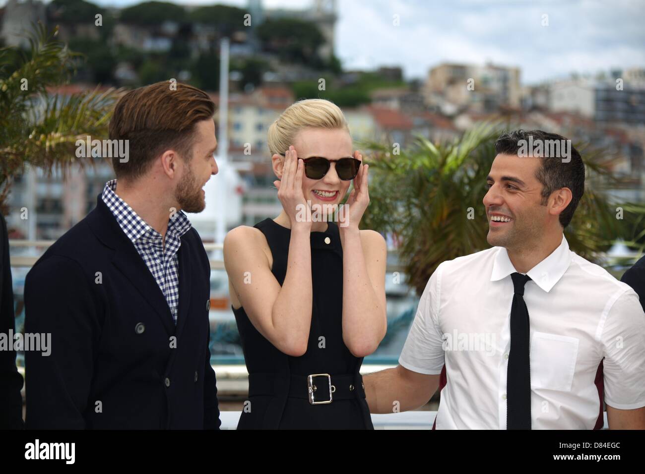 Acteurs Justin Timberlake (l-r), Carey Mulligan et Oscar Isaac assister à la photocall de "Inside Llewyn Davis" lors de la 66e Festival International du Film de Cannes au Palais des Festivals de Cannes, France, le 19 mai 2013. Photo : Hubert Boesl Banque D'Images